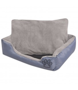 Cuccia per Cani con Cuscino Imbottito Taglia XXL Grigio