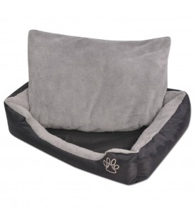Cuccia per Cani con Cuscino Imbottito Taglia piccola Nero