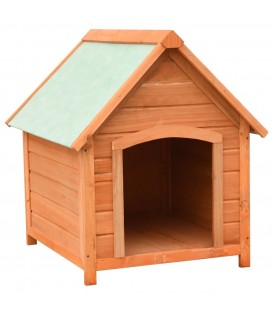 Cuccia per Cani in Legno Massello di Pino e Abete 72x85x82 cm