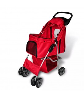 Passeggino per Cani Rosso