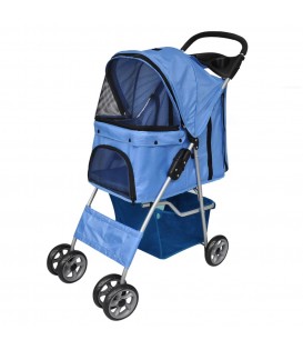 vidaXl Passeggino per Cani Blu