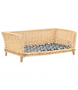 Cesta per Cani con Cuscino 90x54x35 cm Salice Naturale