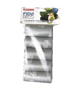SACCHI CANE 15 PZ. DECORATI 5 ROTOLI FH1563 BOX DA 12 PEZZI