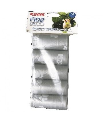 SACCHI CANE 15 PZ. DECORATI 5 ROTOLI FH1563 BOX DA 12 PEZZI