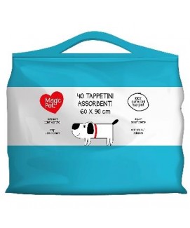 TAPPETINI ASSORBENTI MULTIUSO 60x90 CM. 40 PZ. MAGIC PET BOX DA 4 PEZZI